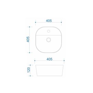 Раковина чаша Maretti FL13NS88-844, белая